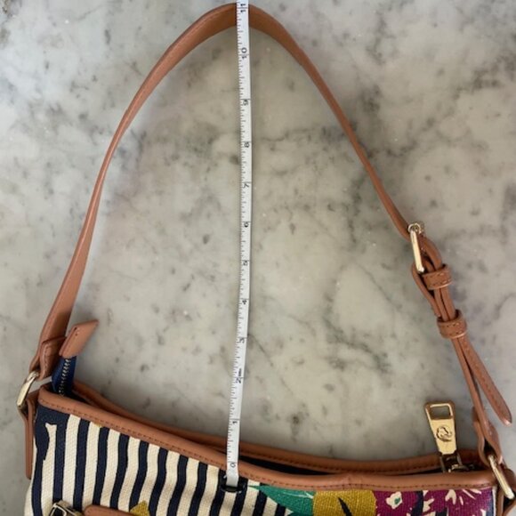 SPARTINA 449 Shelter Cove Linen Leather Shoulder Tote Bag - Picture 16 of 16